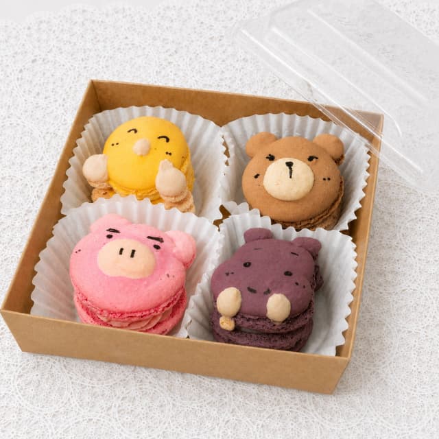 4-Piece Animal Macaron Gift Box