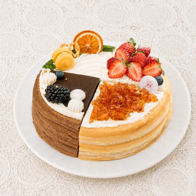 Assorted 4-Flavour Mille Crêpe Cake