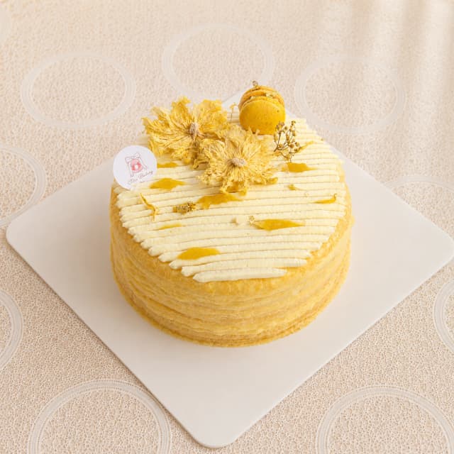 Pineapple Mille Crêpe Cake